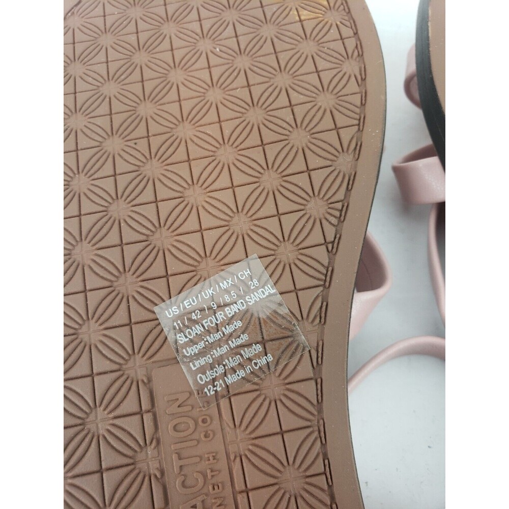 Reaction Kenneth Cole Sloan Four Band Strappy Slide Sandal in Blush Pink Size 10 - Picture 15 of 16